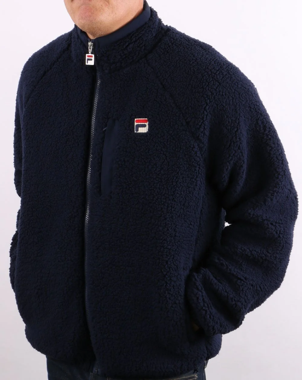 Fila Vintage Yuri Sherpa Fleece Navy - Image 4