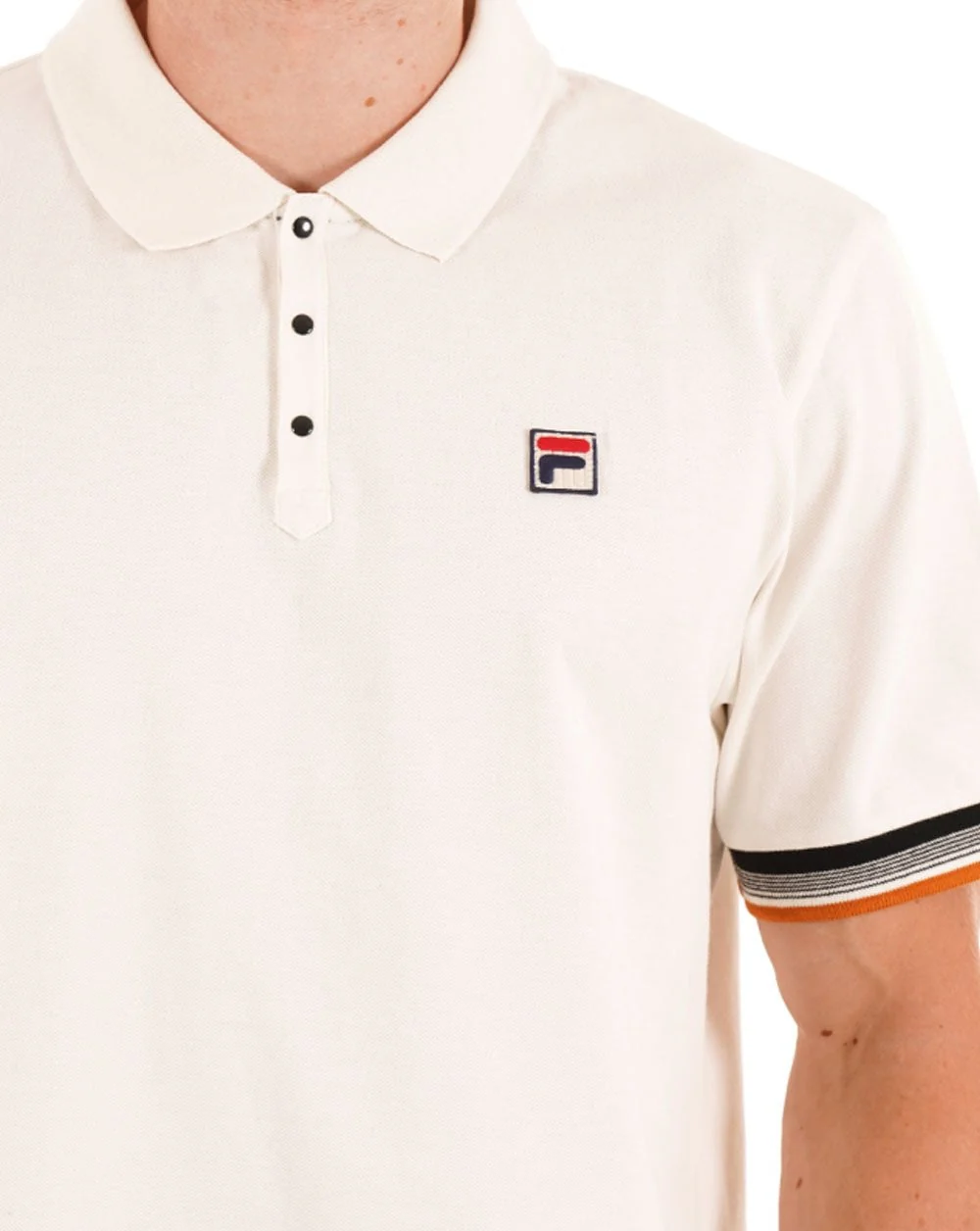 Fila Vintage Zev Polo Shirt Gardenia - Image 2