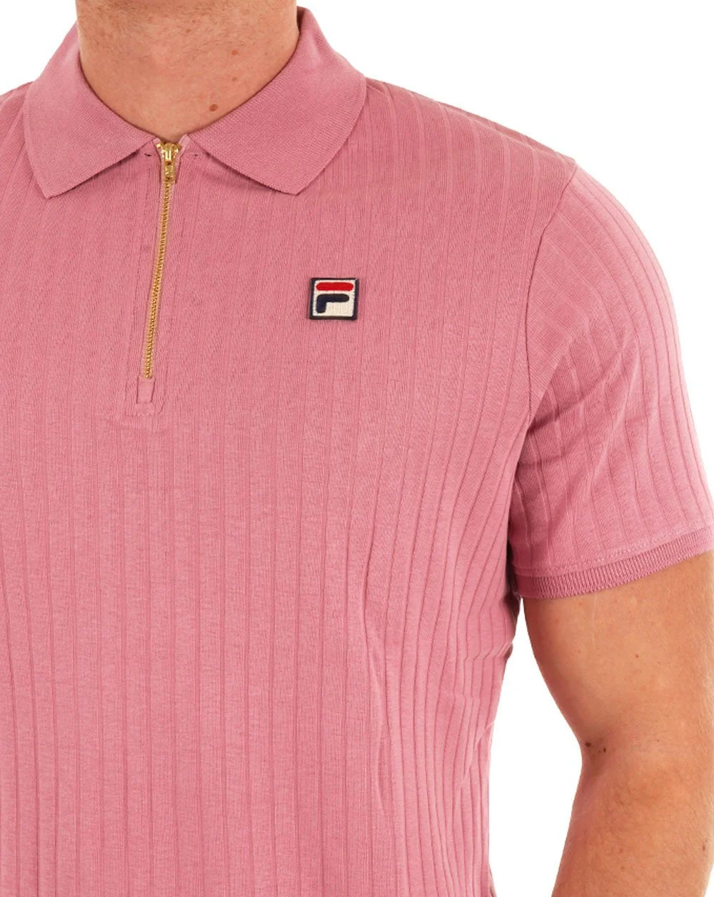 Fila Vintage Zip Polo Deep Pink - Image 3