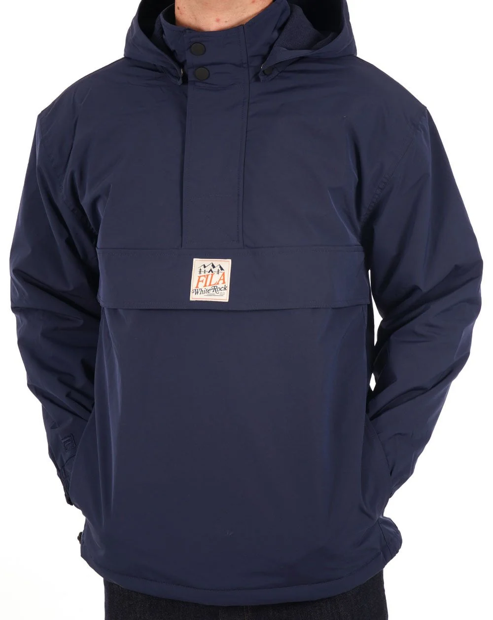 Fila White Rock Overhead Jacket Navy Blue - Image 3