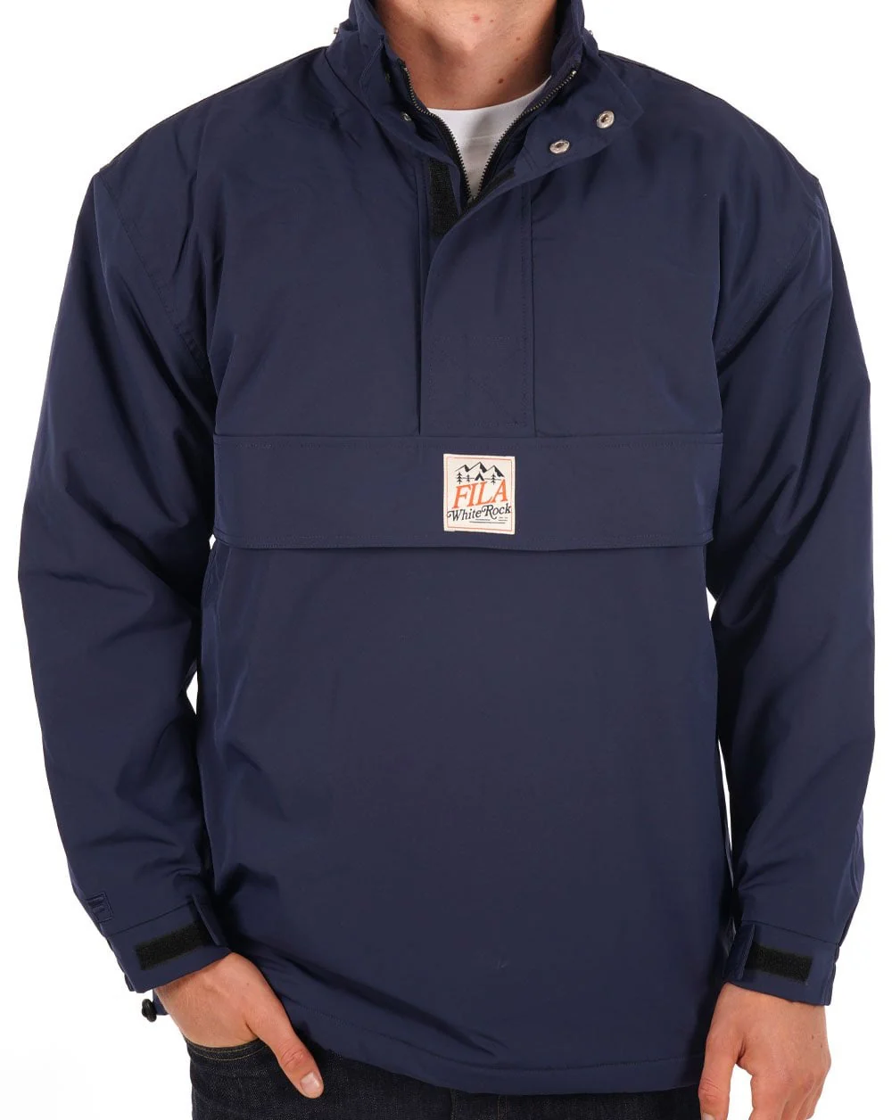 Fila White Rock Overhead Jacket Navy Blue - Image 4