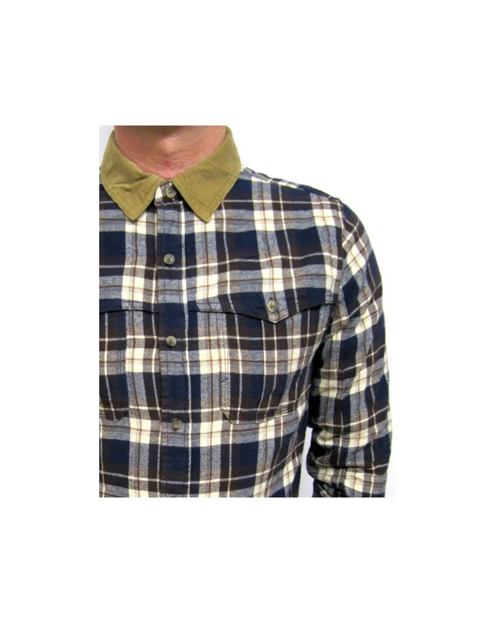 Fly 53 Heathwood Check Shirt Midnight Navy - Image 2