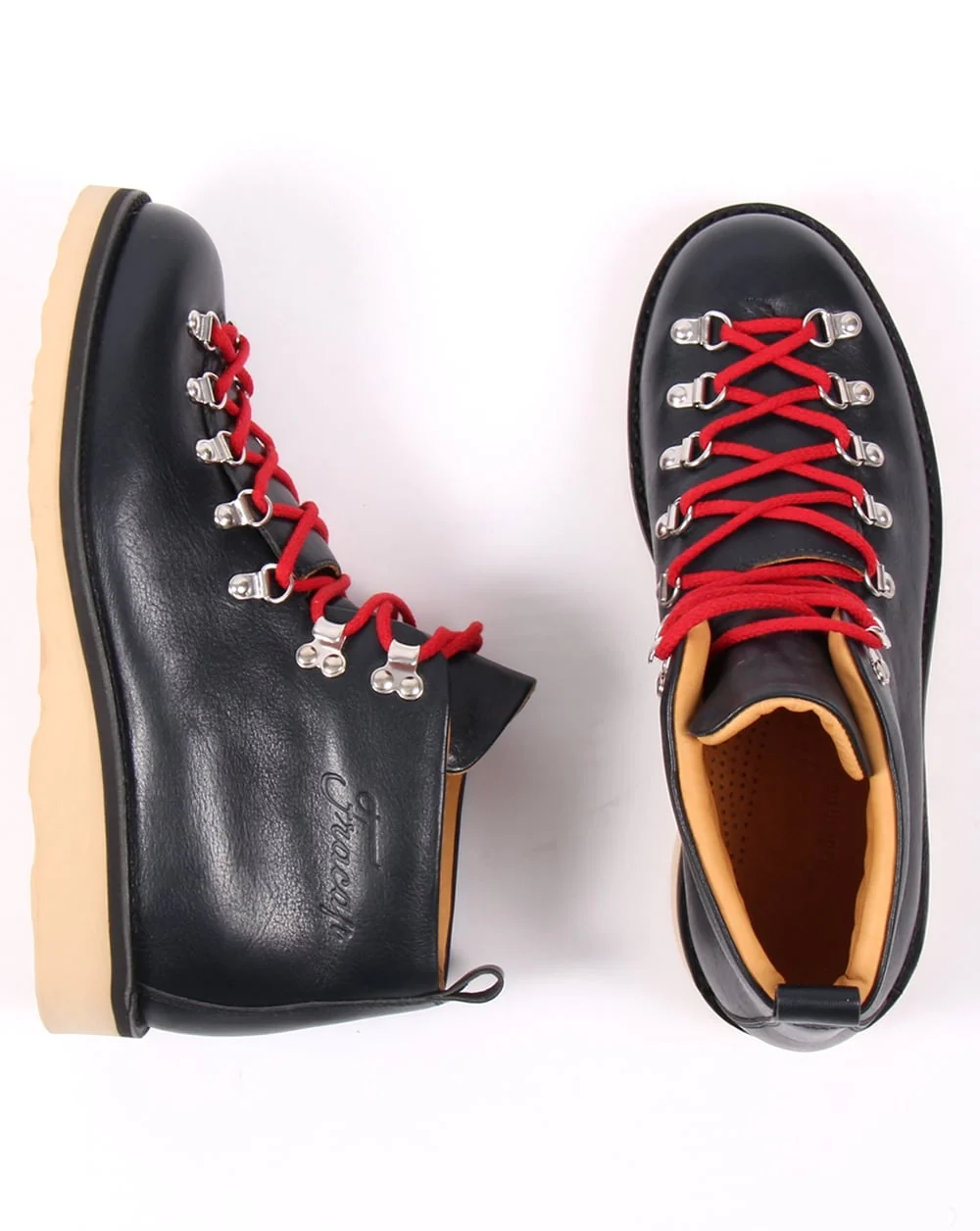 Fracap M120 Scarponcini Leather Boots Navy - Image 2