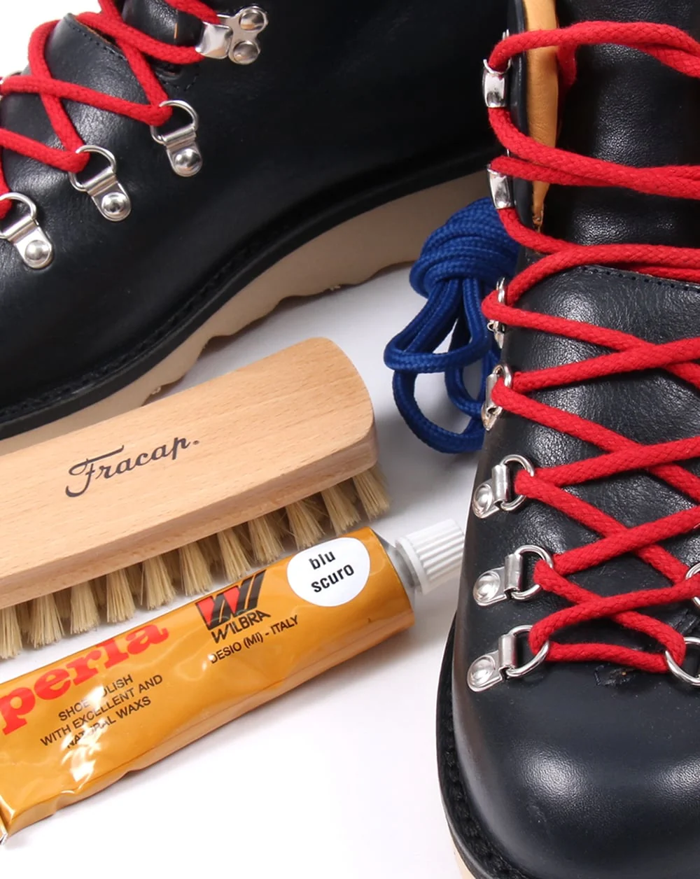 Fracap M120 Scarponcini Leather Boots Navy - Image 4