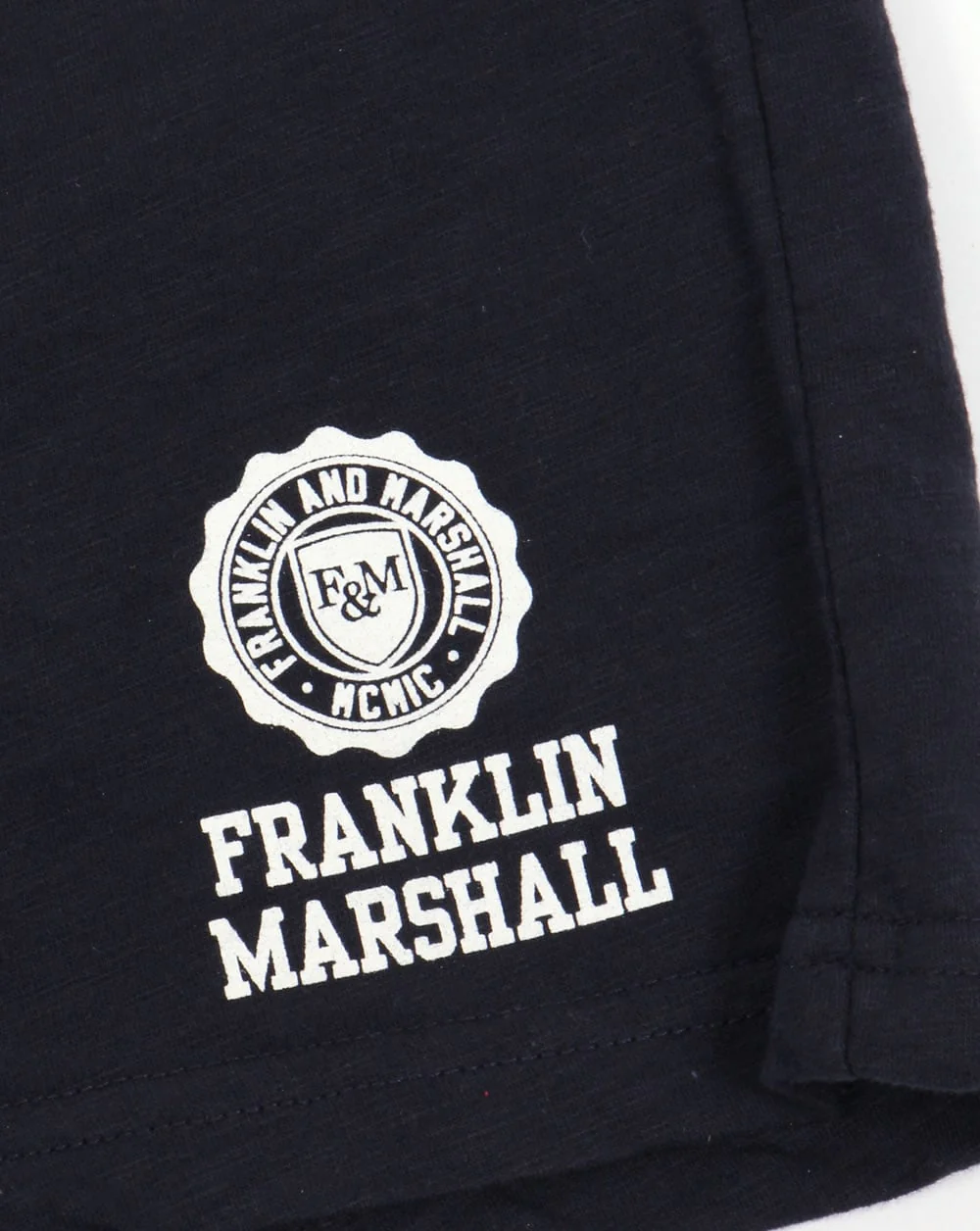 Franklin And Marshall Fleece Shorts Navy - Image 3