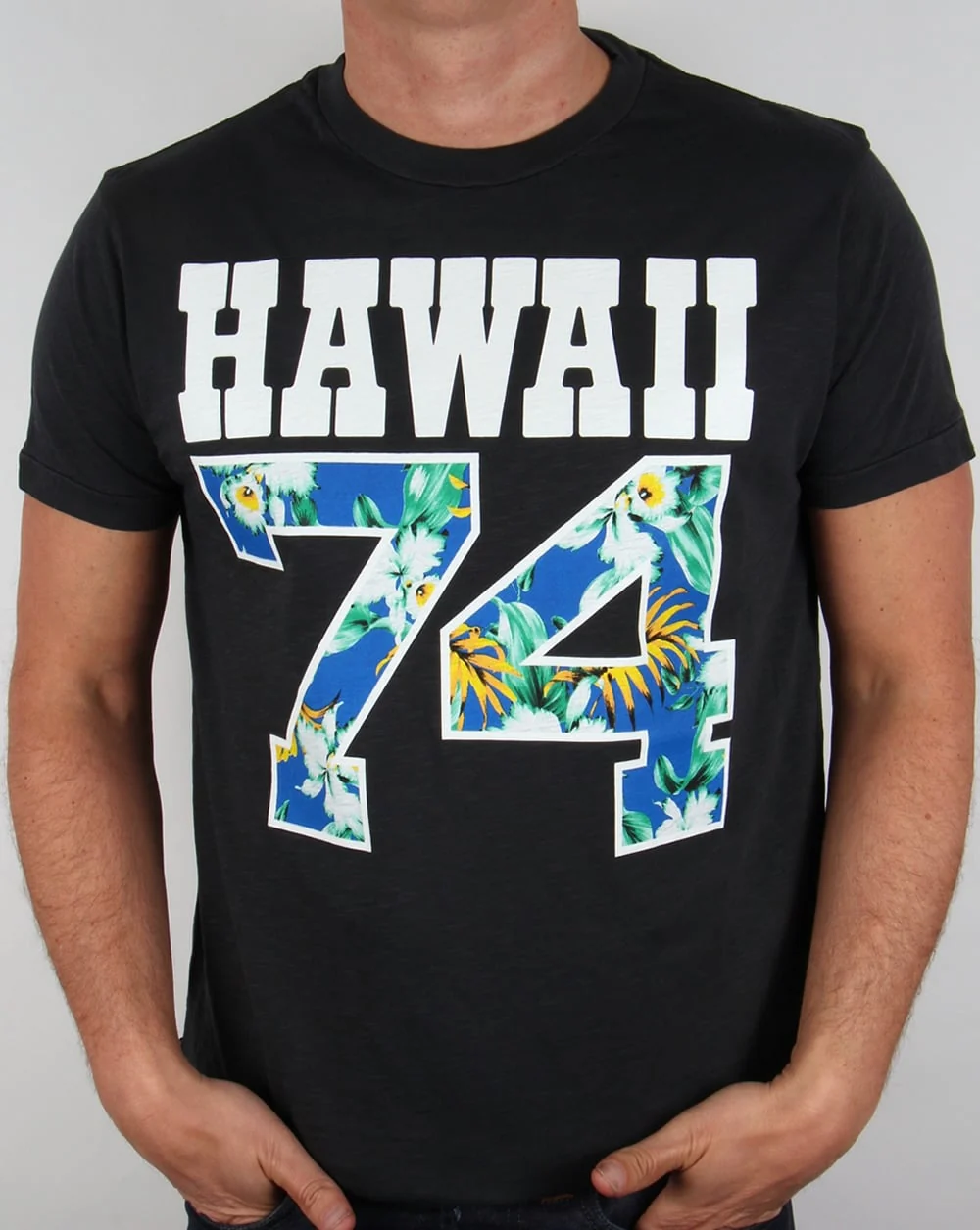 Franklin And Marshall Hawaii 74 T-shirt Black