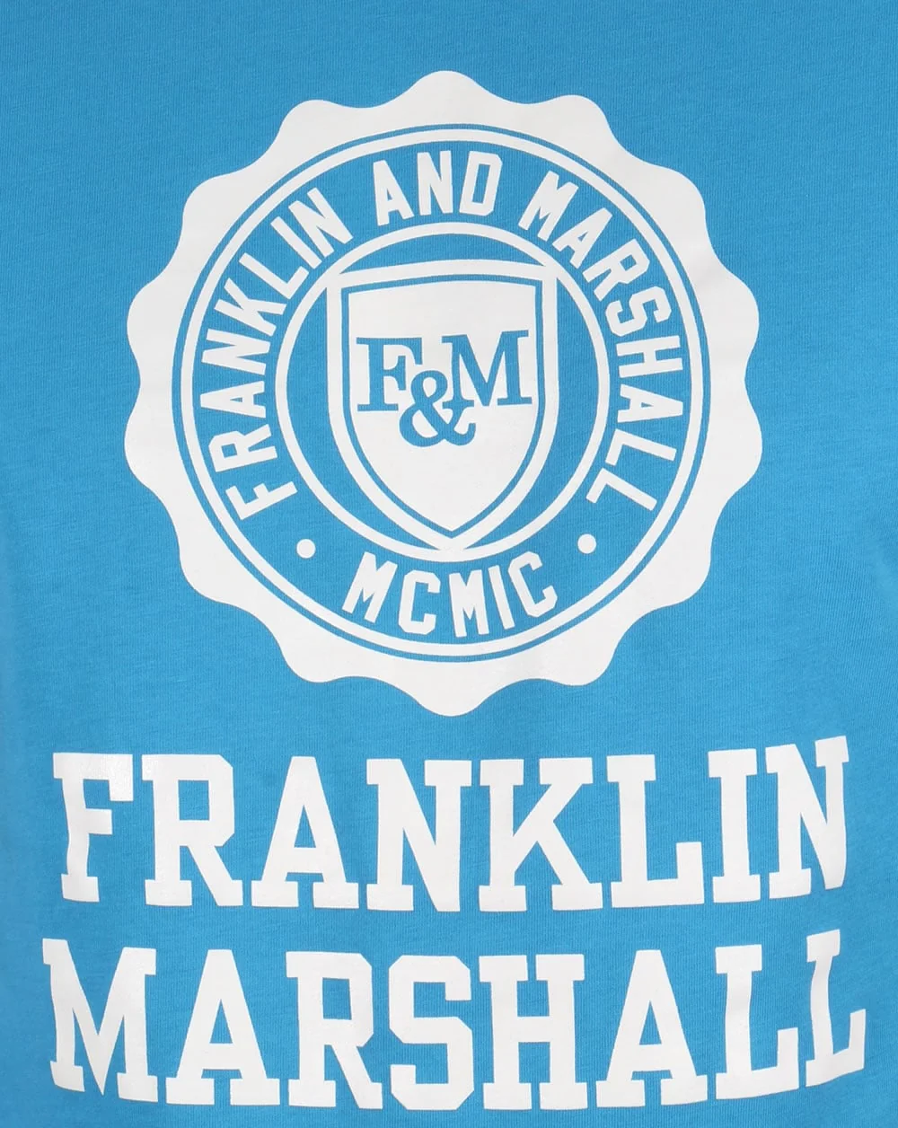 Franklin And Marshall Large Logo T-shirt Cloud Blue - Image 2