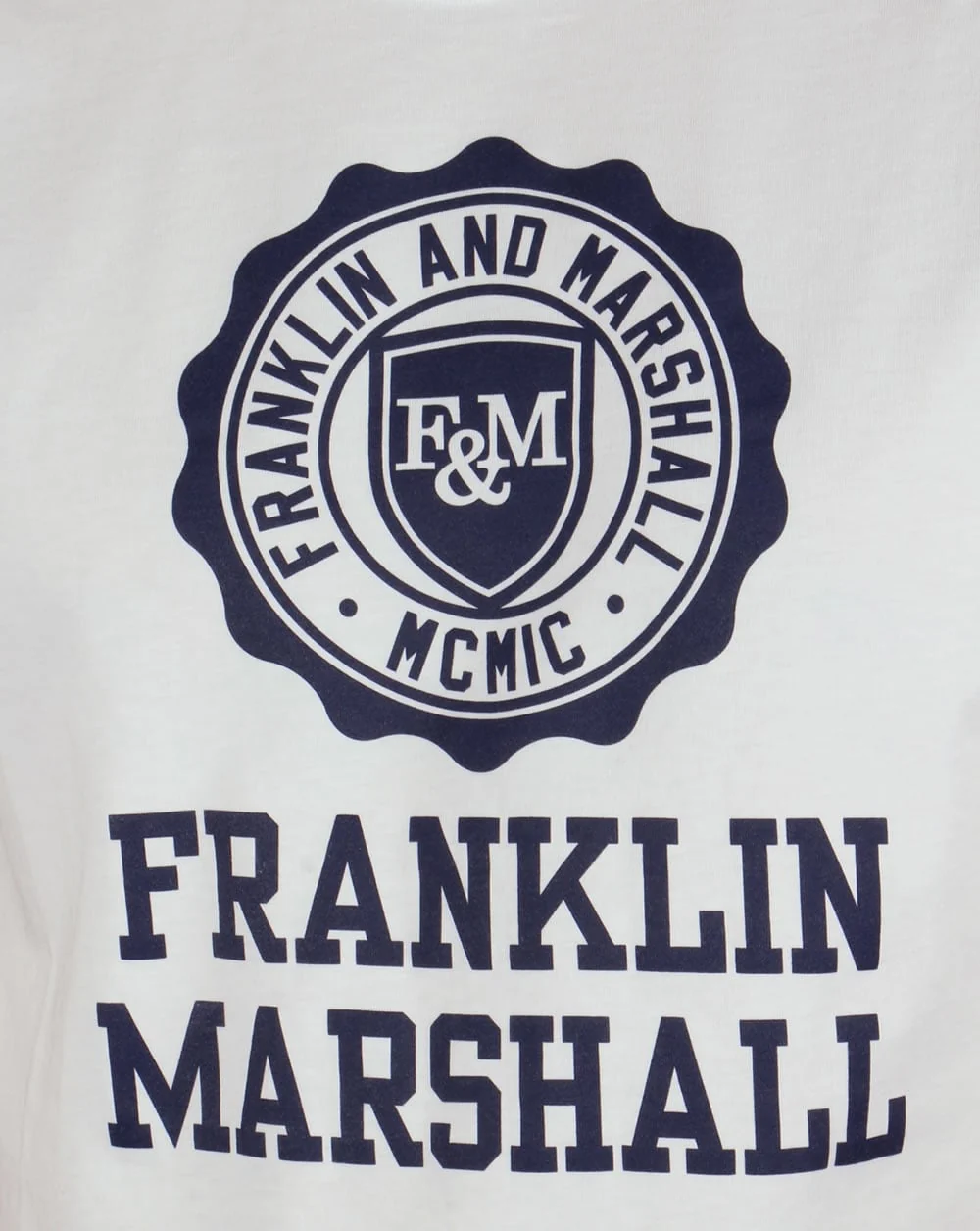 Franklin And Marshall Large Logo T-shirt White - Image 2