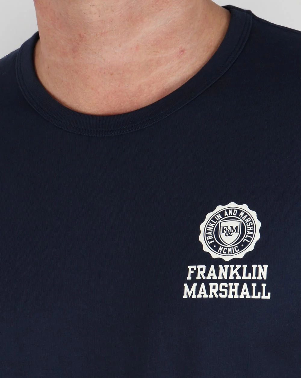 Franklin And Marshall Small Logo T-shirt Navy - Image 2