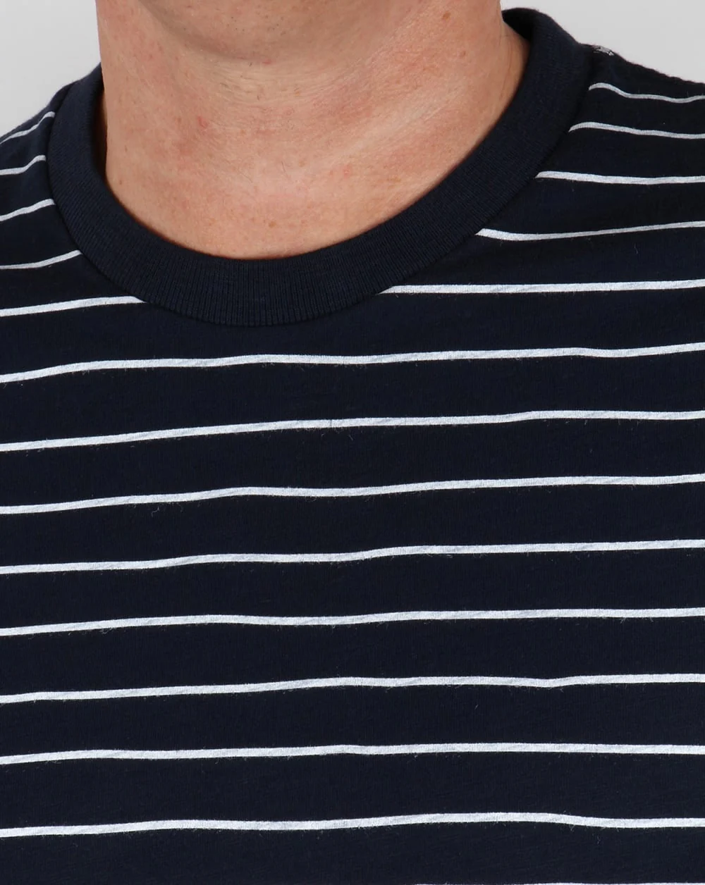 Franklin And Marshall Striped T-shirt Navy/White - Image 2
