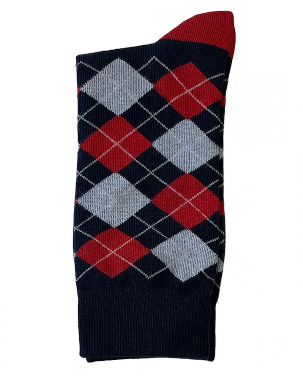Gabicci Vintage Argyle Socks Navy - Image 2