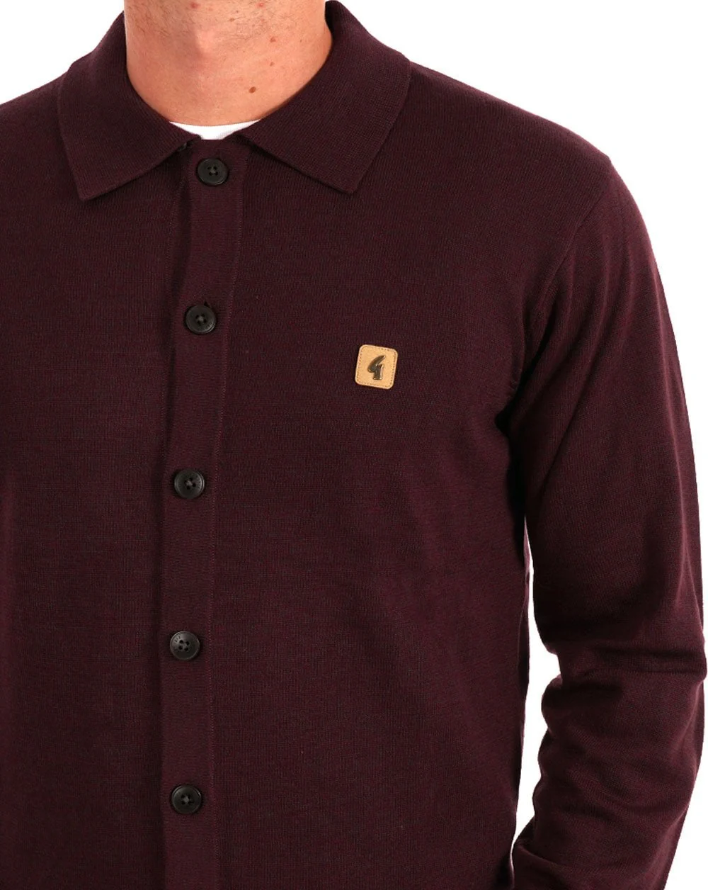 Gabicci Vintage Azima Knitted Cardigan Berry - Image 2