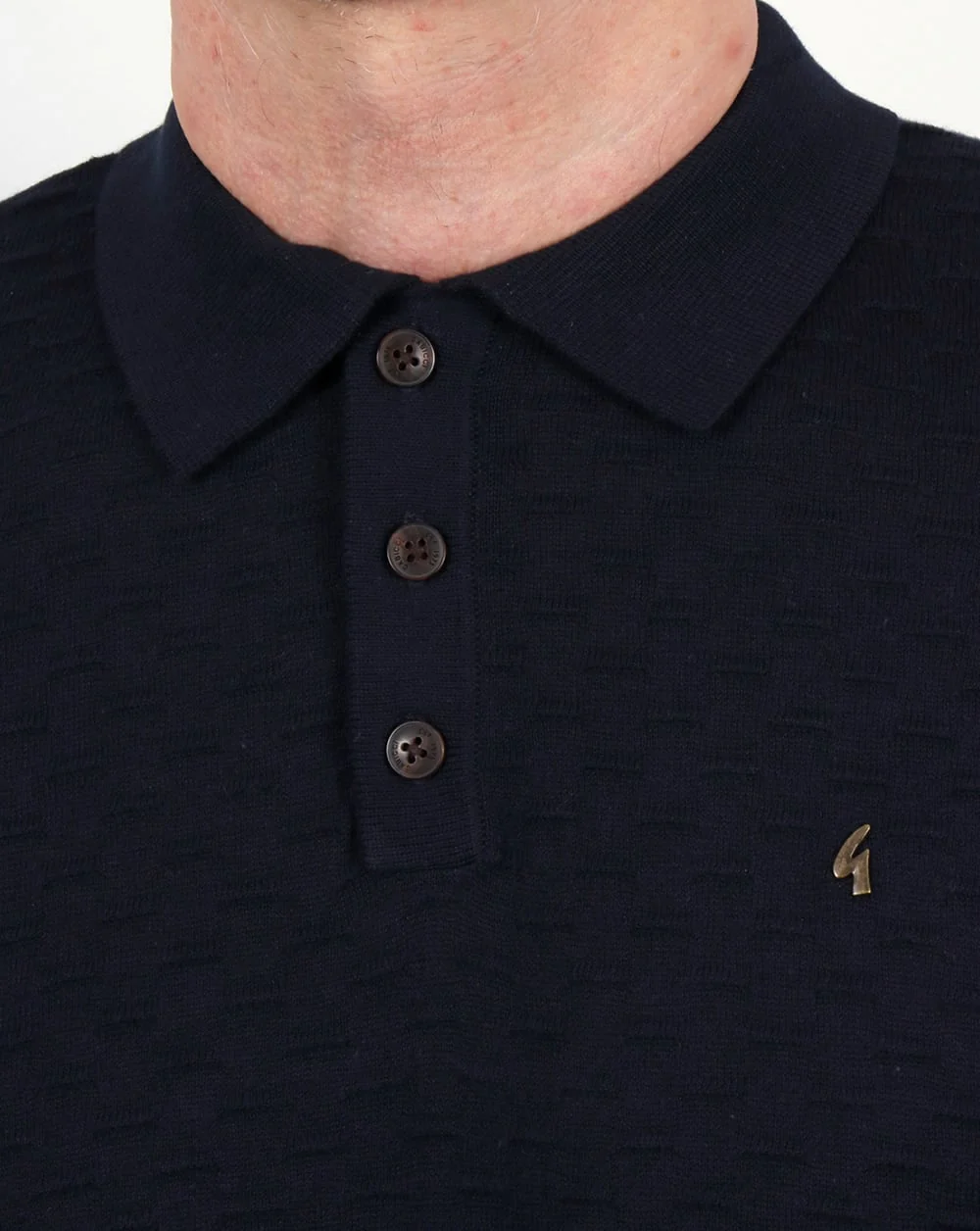 Gabicci Vintage Bennett Polo Shirt Navy - Image 2