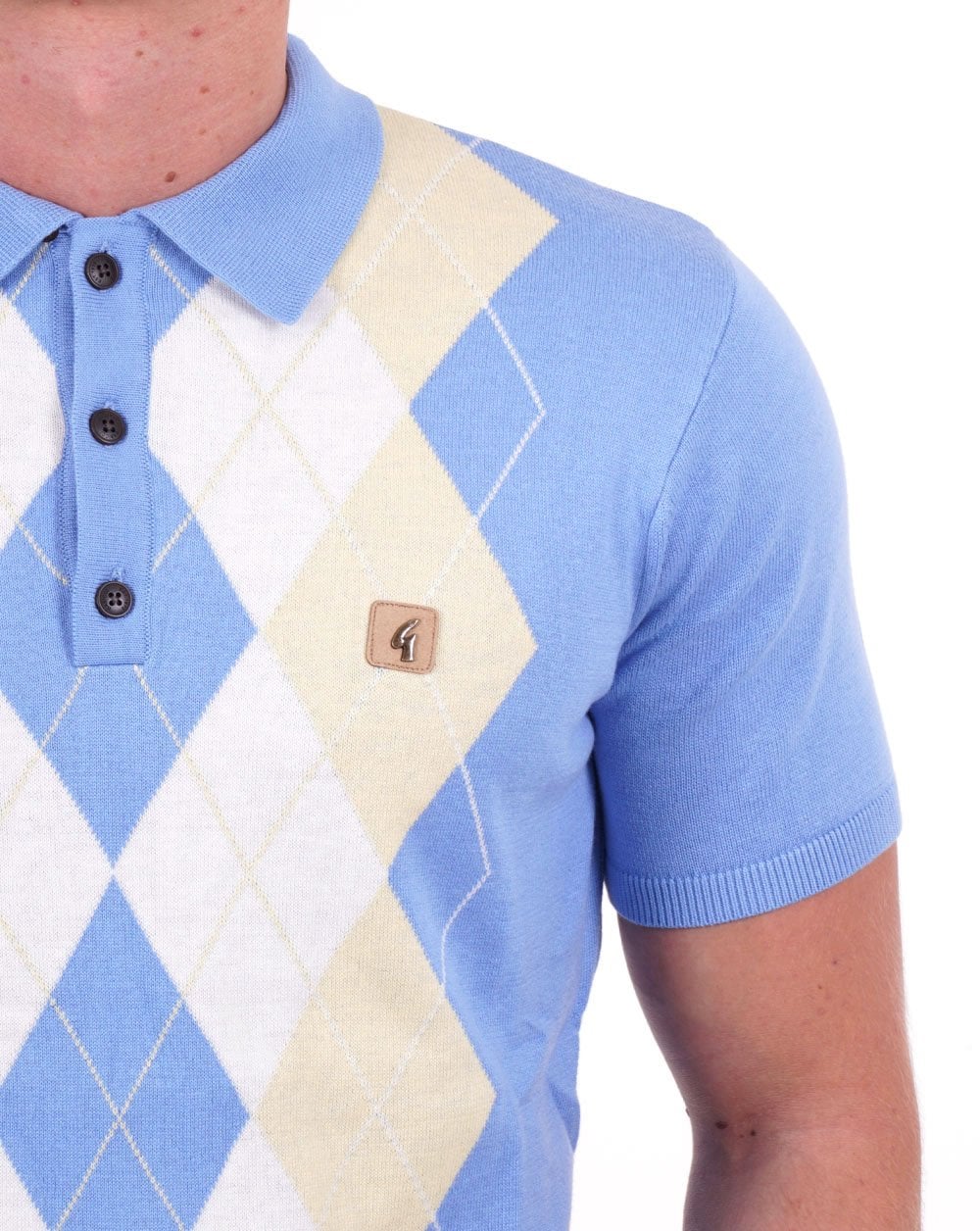 Gabicci Vintage Bogart Knit Polo Marina Blue - Image 2