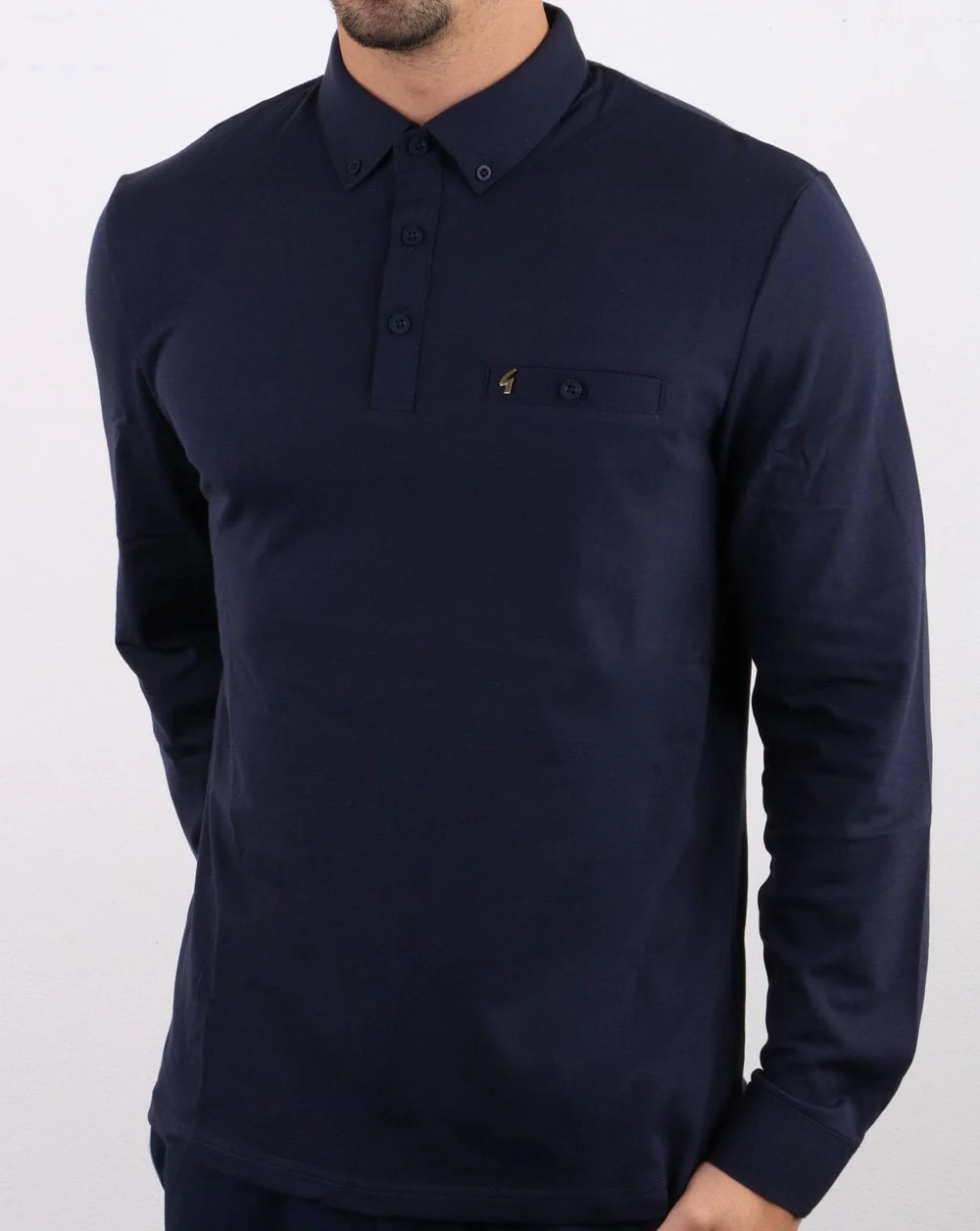 Gabicci Vintage Britman Shirt Navy - Image 2