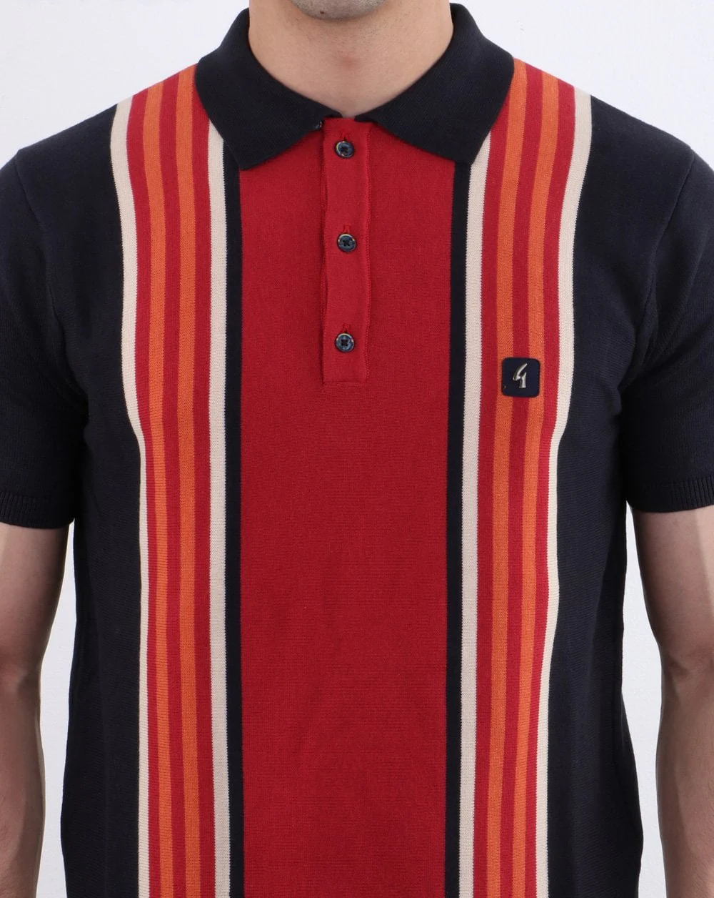 Gabicci Vintage Casbah Polo Shirt Navy - Image 3