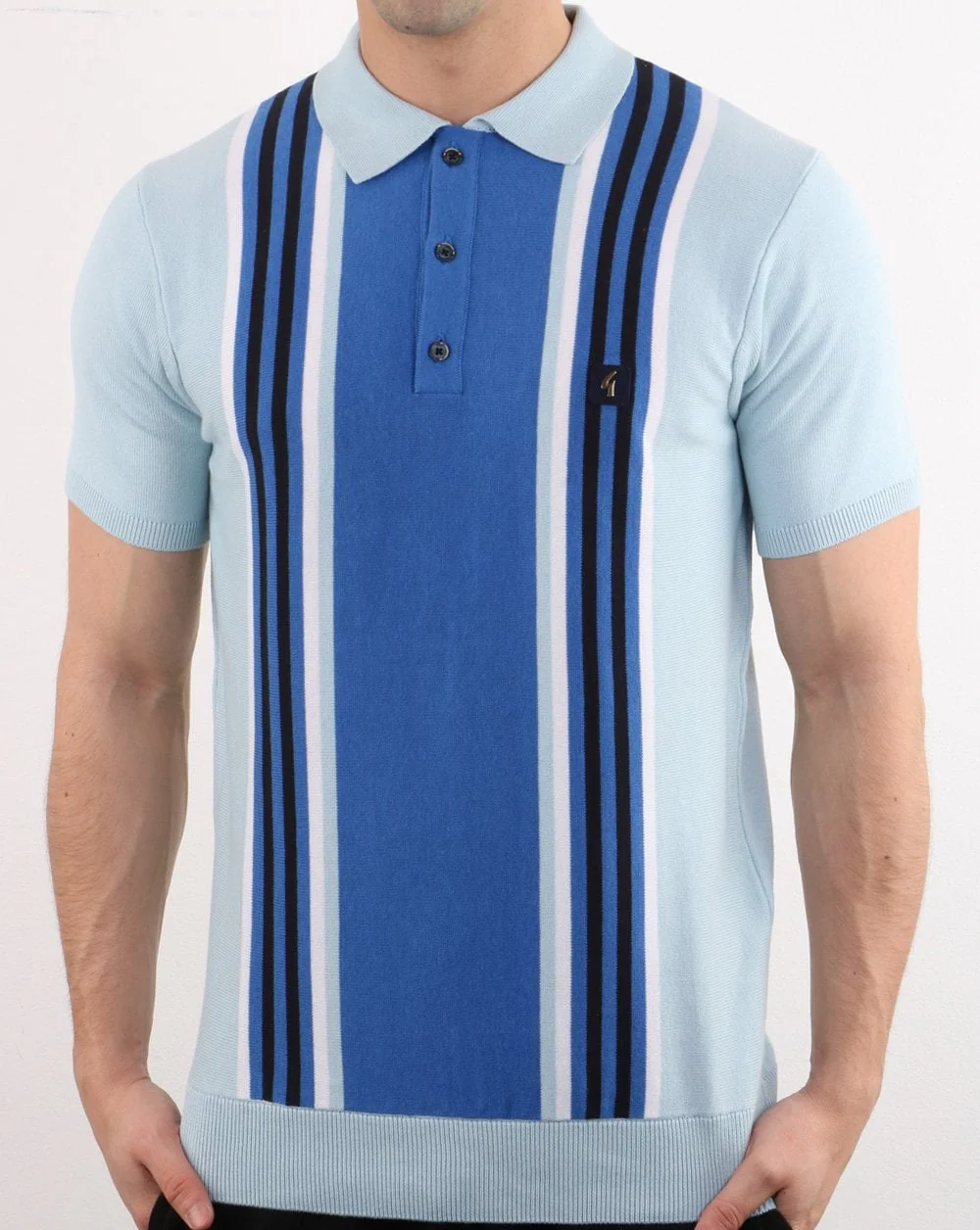 Gabicci Vintage Casbah Polo Shirt Sky Blue