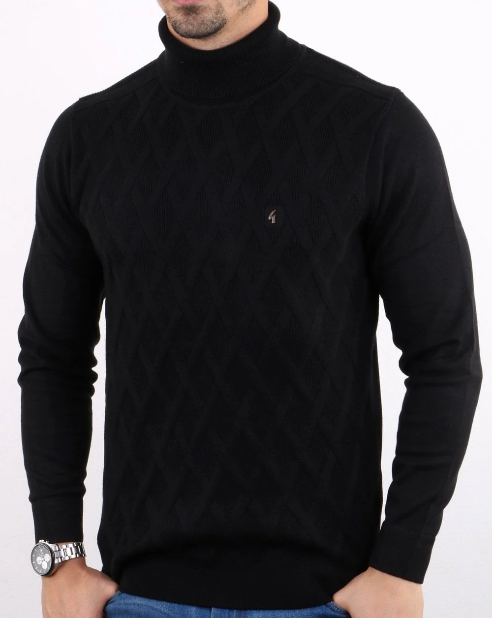 Gabicci Vintage Coaster Roll Neck Black