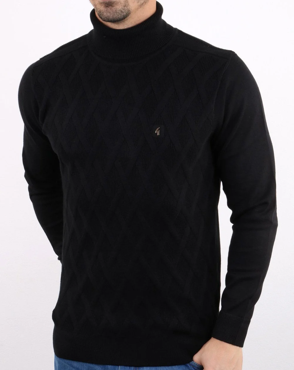 Gabicci Vintage Coaster Roll Neck Black - Image 2