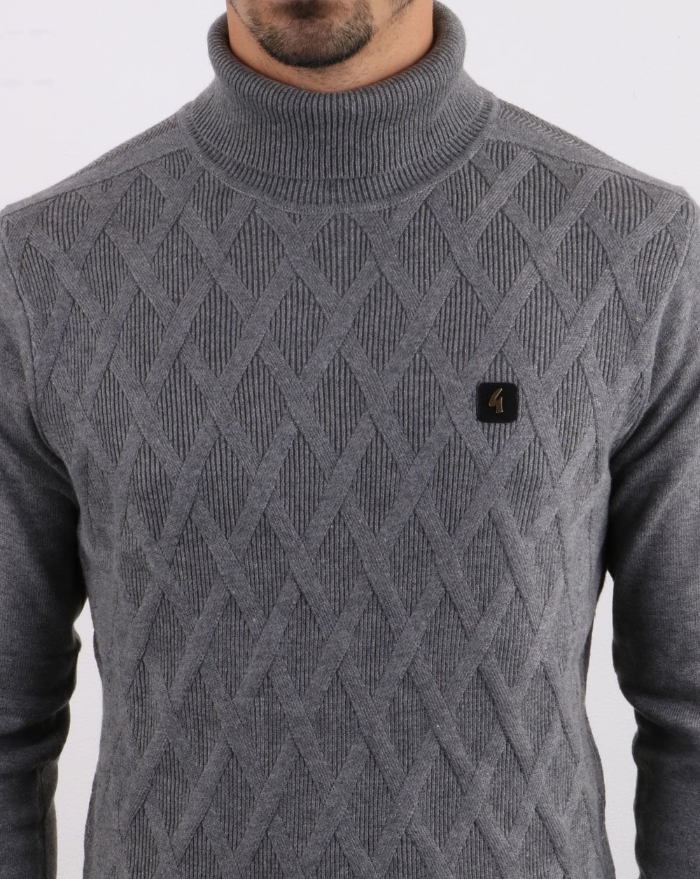 Gabicci Vintage Coaster Roll Neck Grey - Image 2