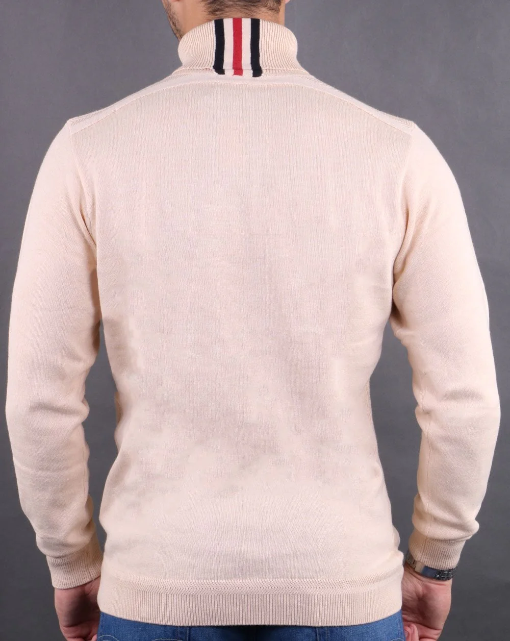 Gabicci Vintage Coaster Roll Neck Oat - Image 4