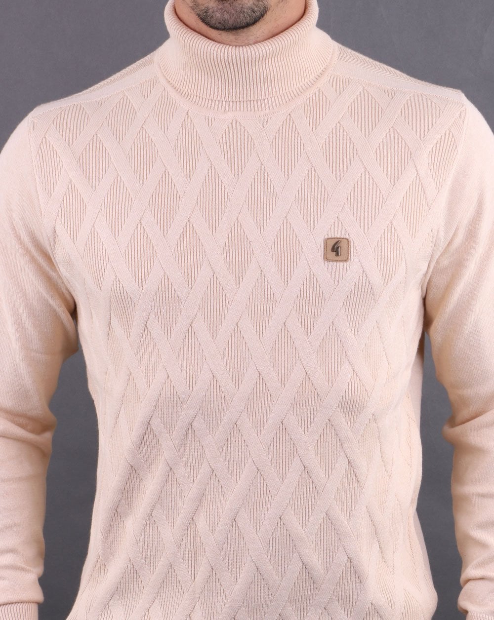 Gabicci Vintage Coaster Roll Neck Oat - Image 5