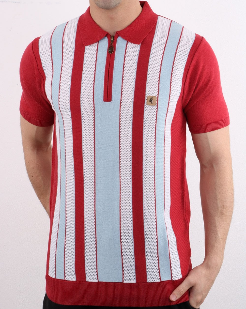 Gabicci Vintage Colt Polo Shirt Red - Image 2
