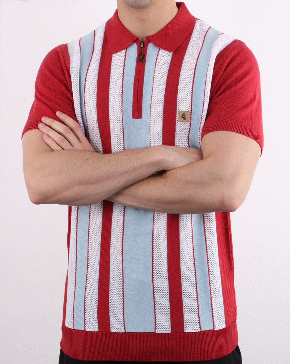 Gabicci Vintage Colt Polo Shirt Red - Image 3