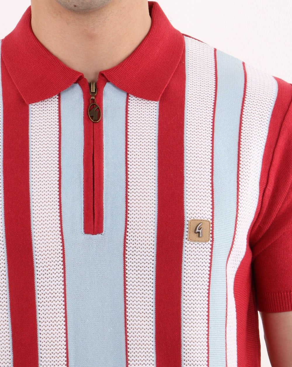 Gabicci Vintage Colt Polo Shirt Red - Image 5