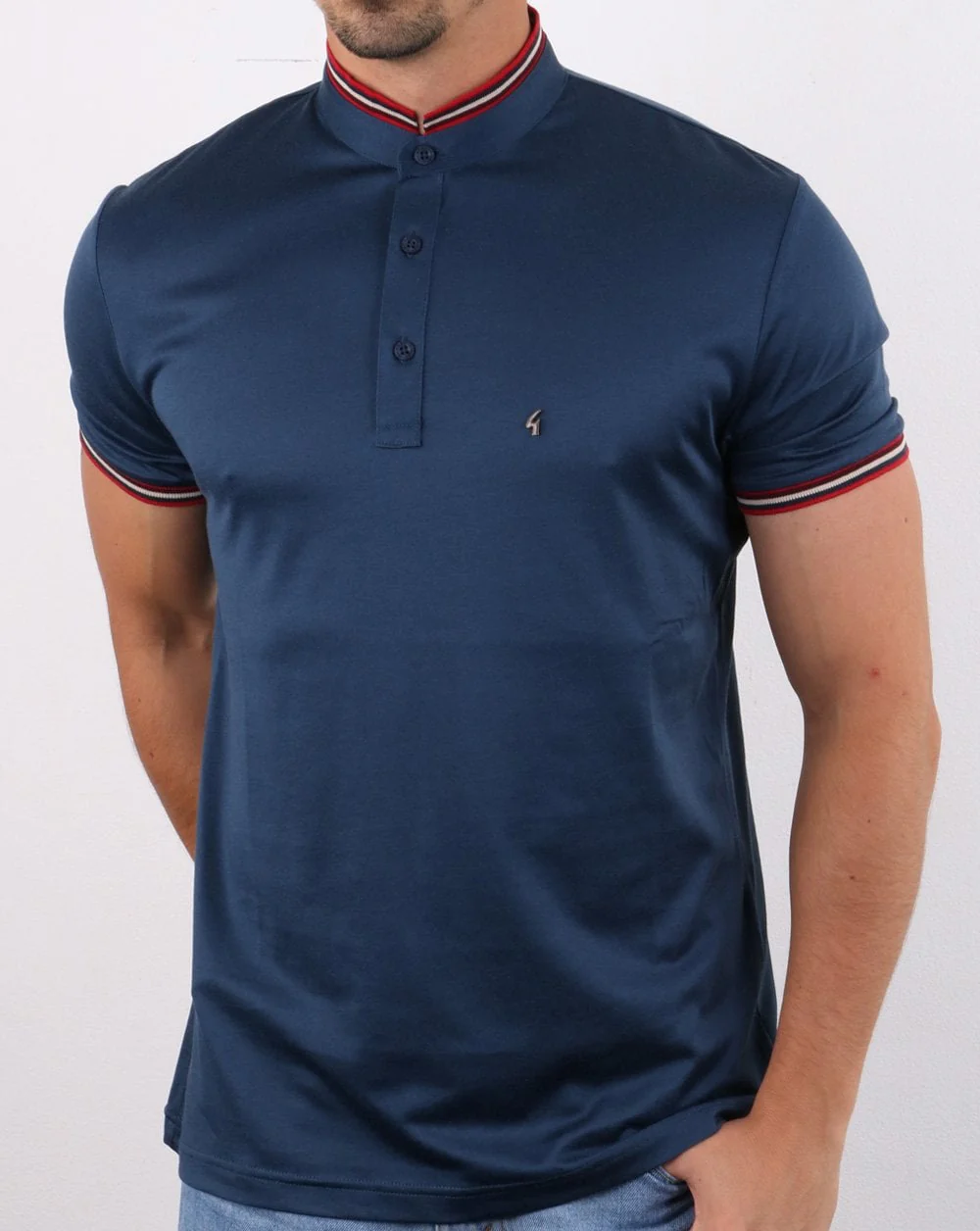 Gabicci Vintage Convoy Polo Shirt Storm - Image 2