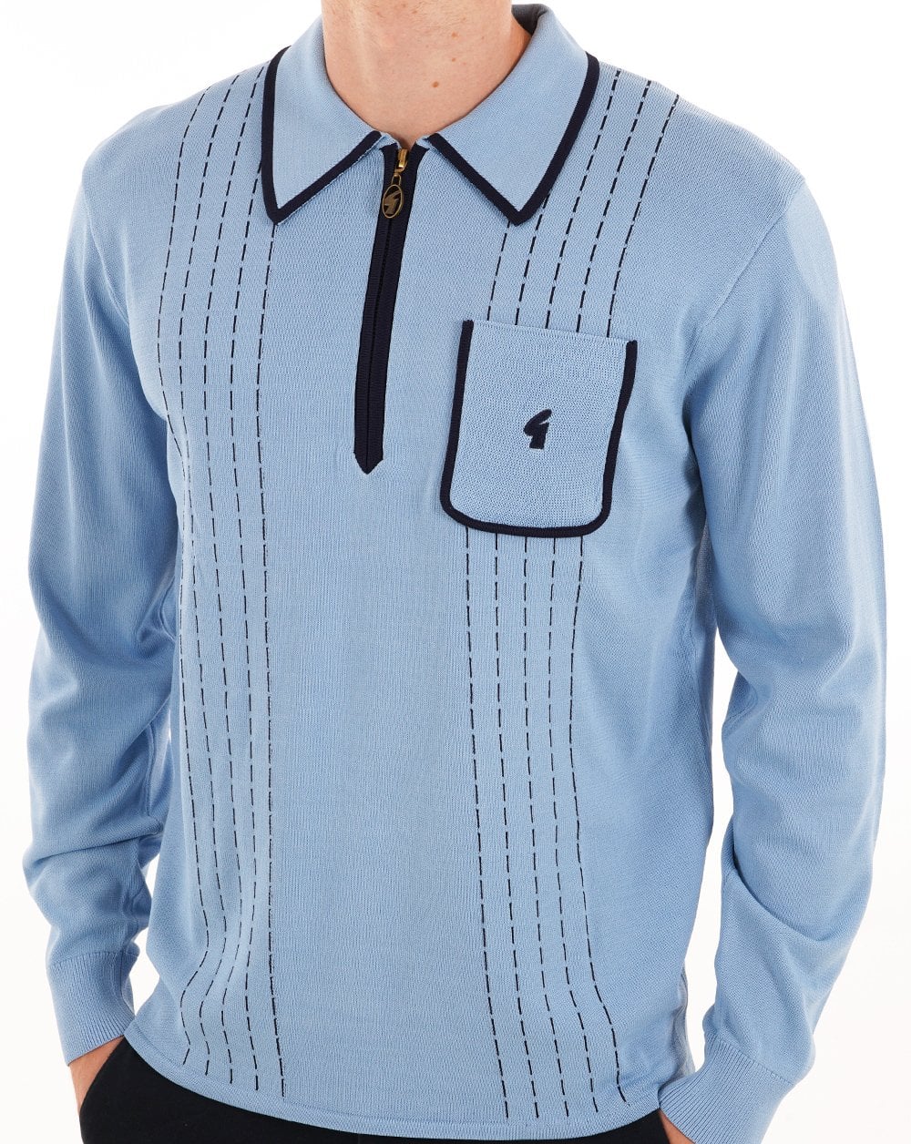 Gabicci Vintage Darron Archive Polo Blue - Image 2
