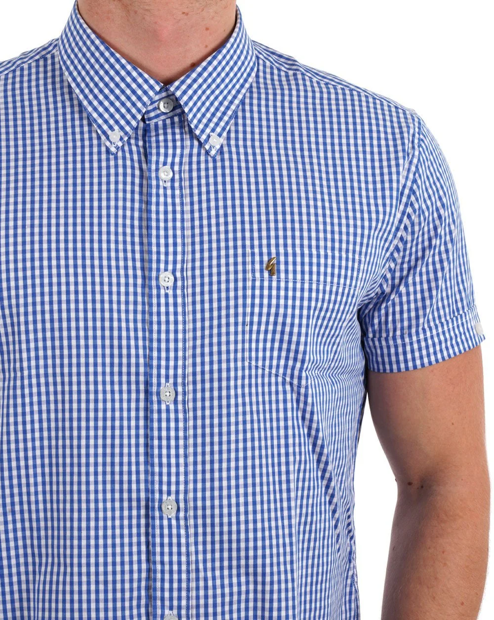 Gabicci Vintage Frazier Gingham SS Shirt Thames - Image 2