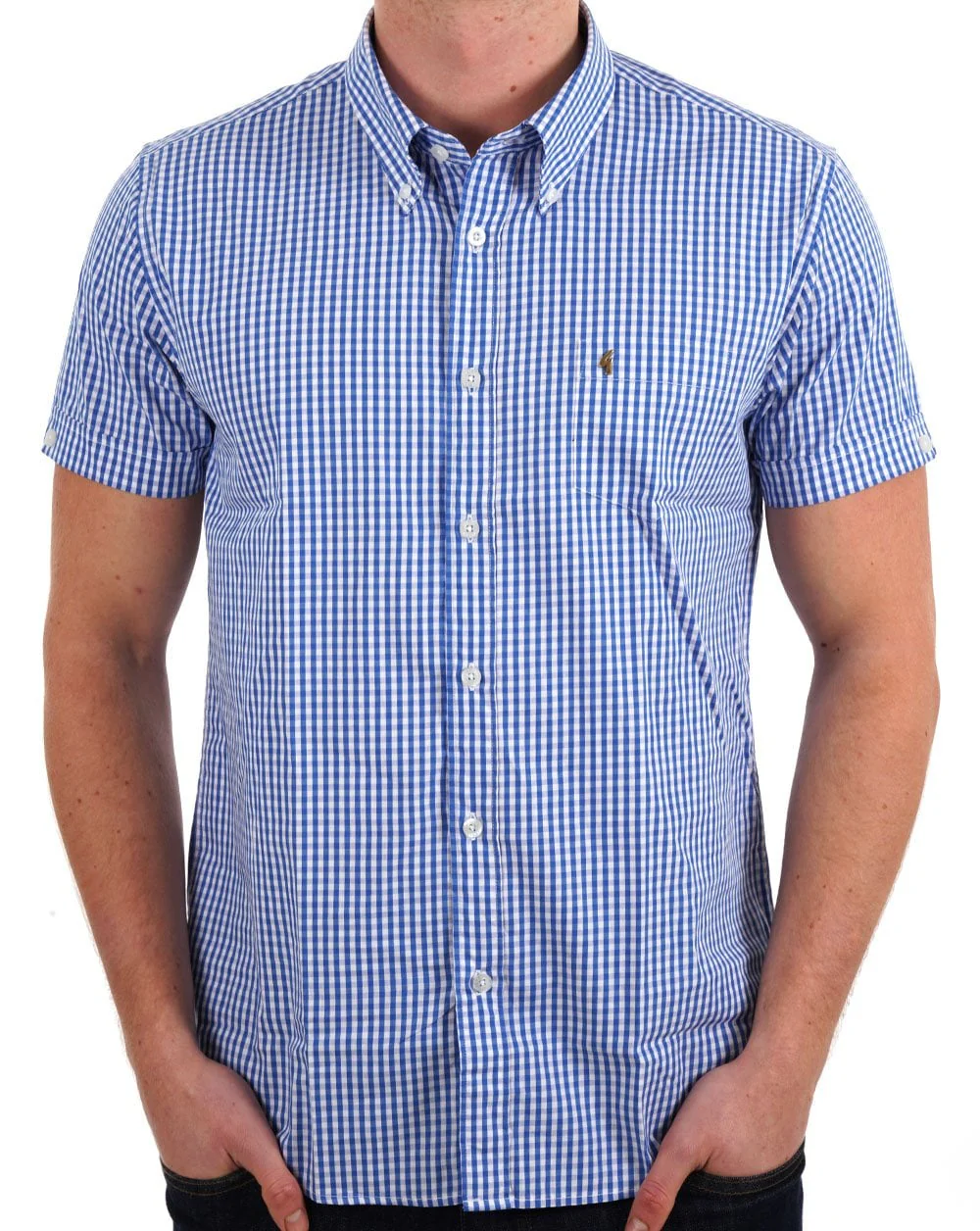Gabicci Vintage Frazier Gingham SS Shirt Thames - Image 3