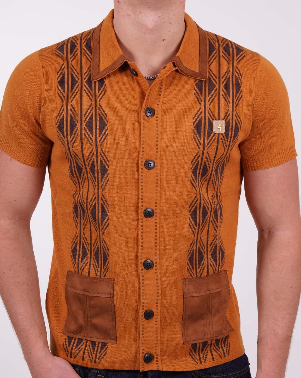 Gabicci Vintage full button cardigan Honey - Image 4