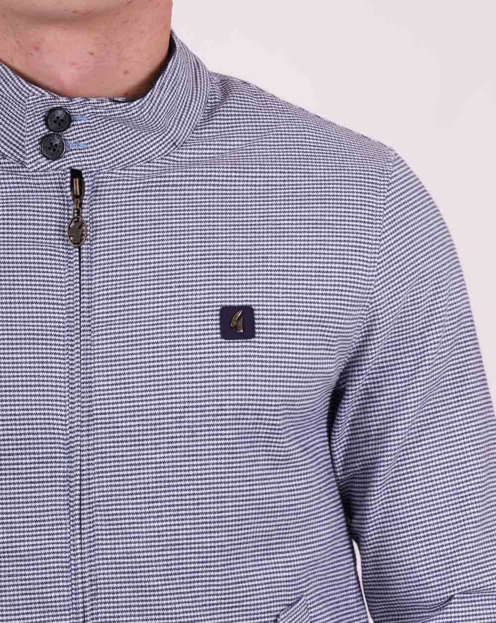 Gabicci Vintage Hadrian Dogtooth Harrington Marina Blue - Image 2