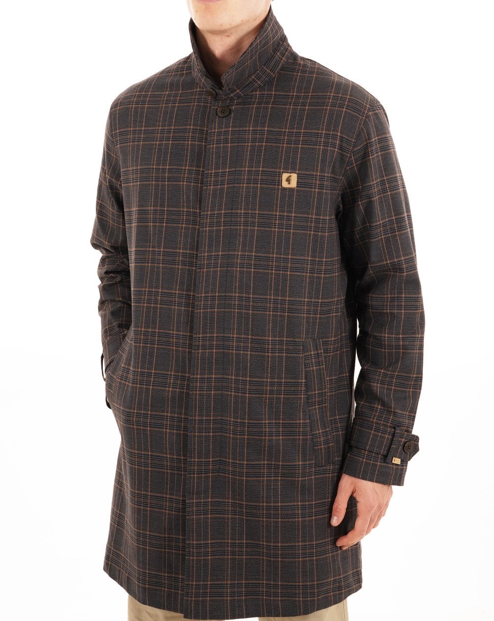 Gabicci Vintage Houghton Check Mac Charcoal - Image 2