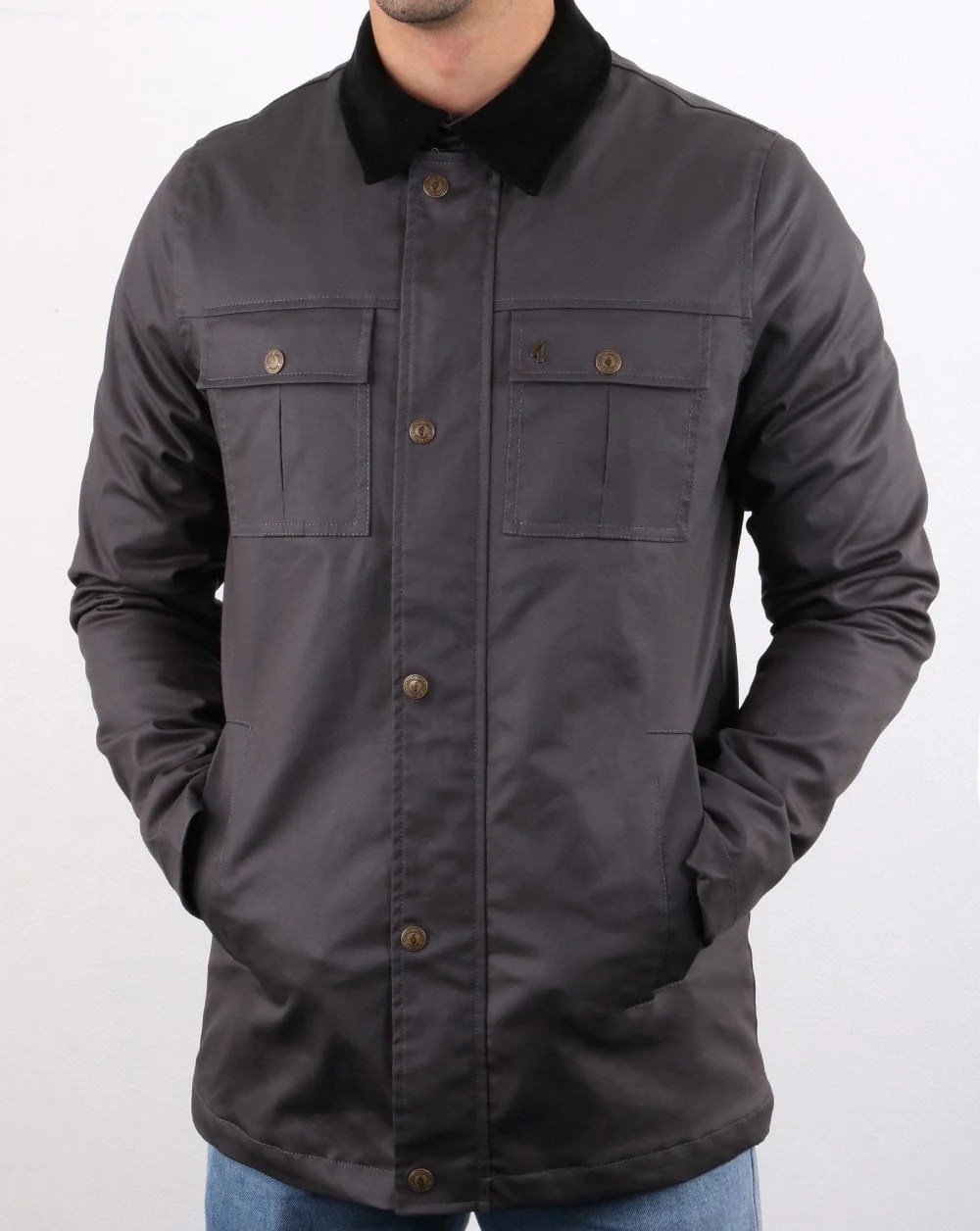 Gabicci Vintage Hunter Jacket Charcoal - Image 2