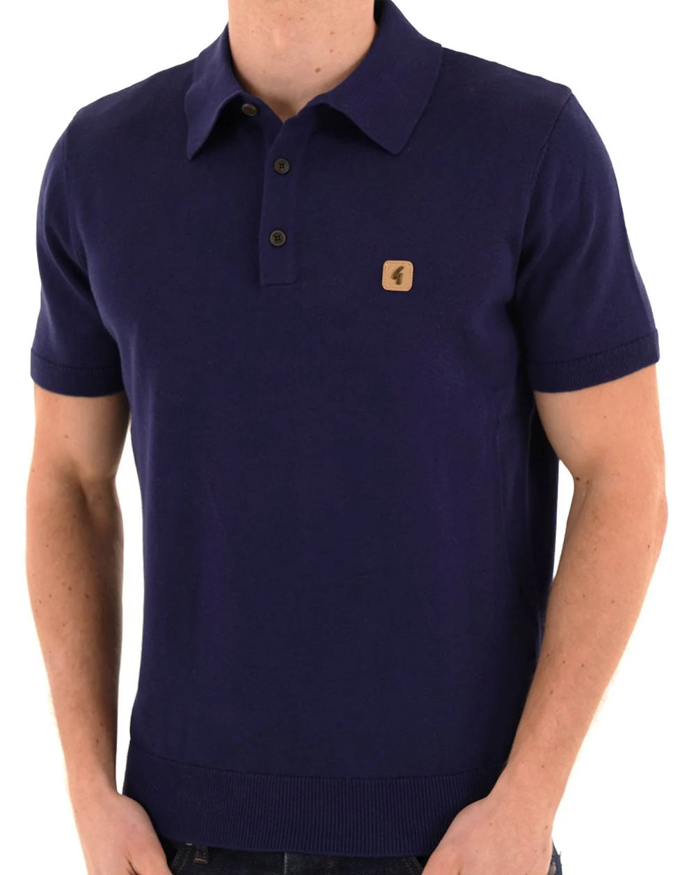 Gabicci Vintage Jackson Knit Polo True Blue - Image 2