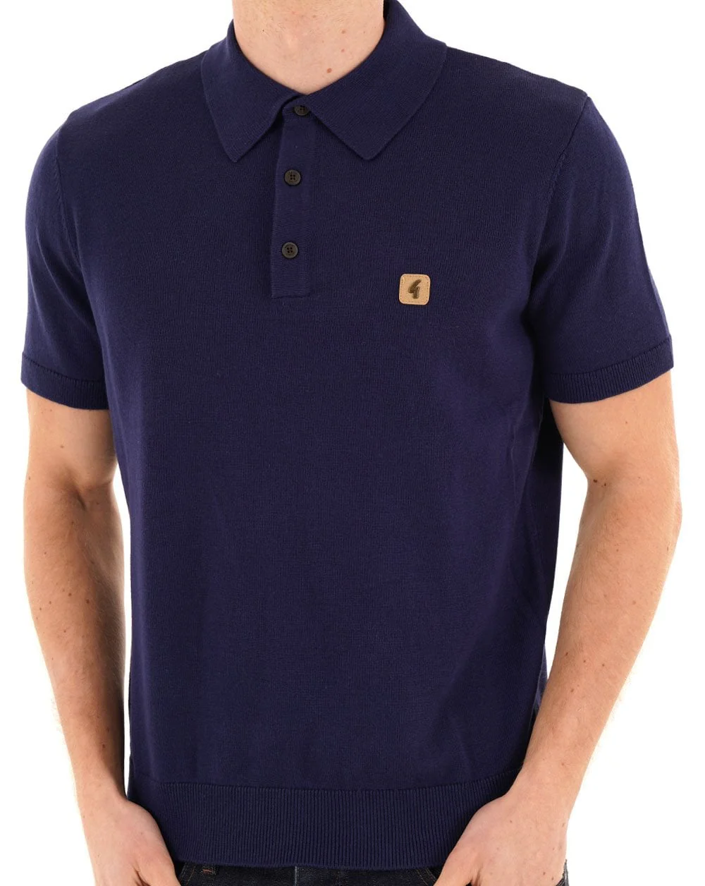 Gabicci Vintage Jackson Knit Polo True Blue - Image 3