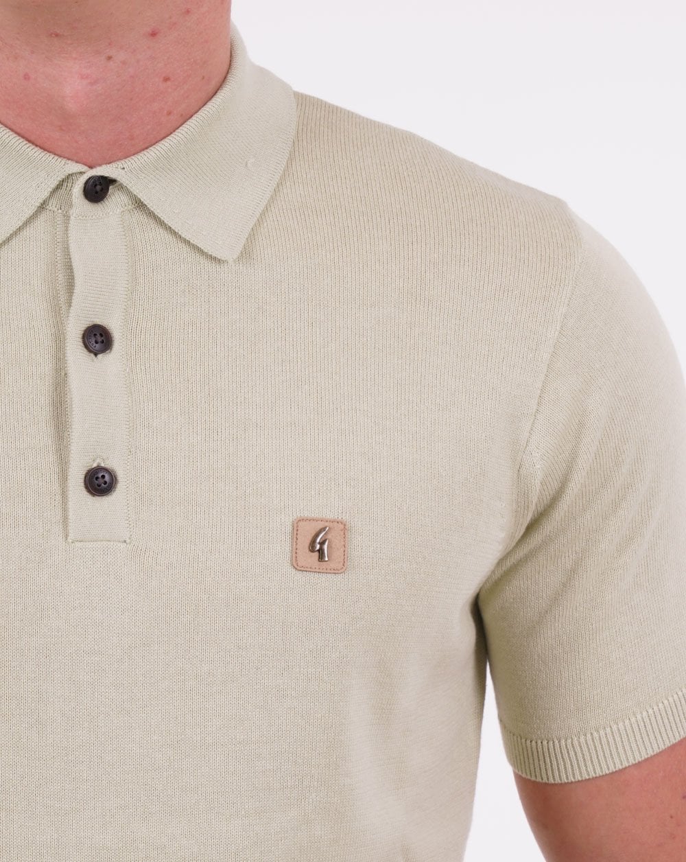 Gabicci Vintage Jackson Knitted Polo Pistachio - Image 2
