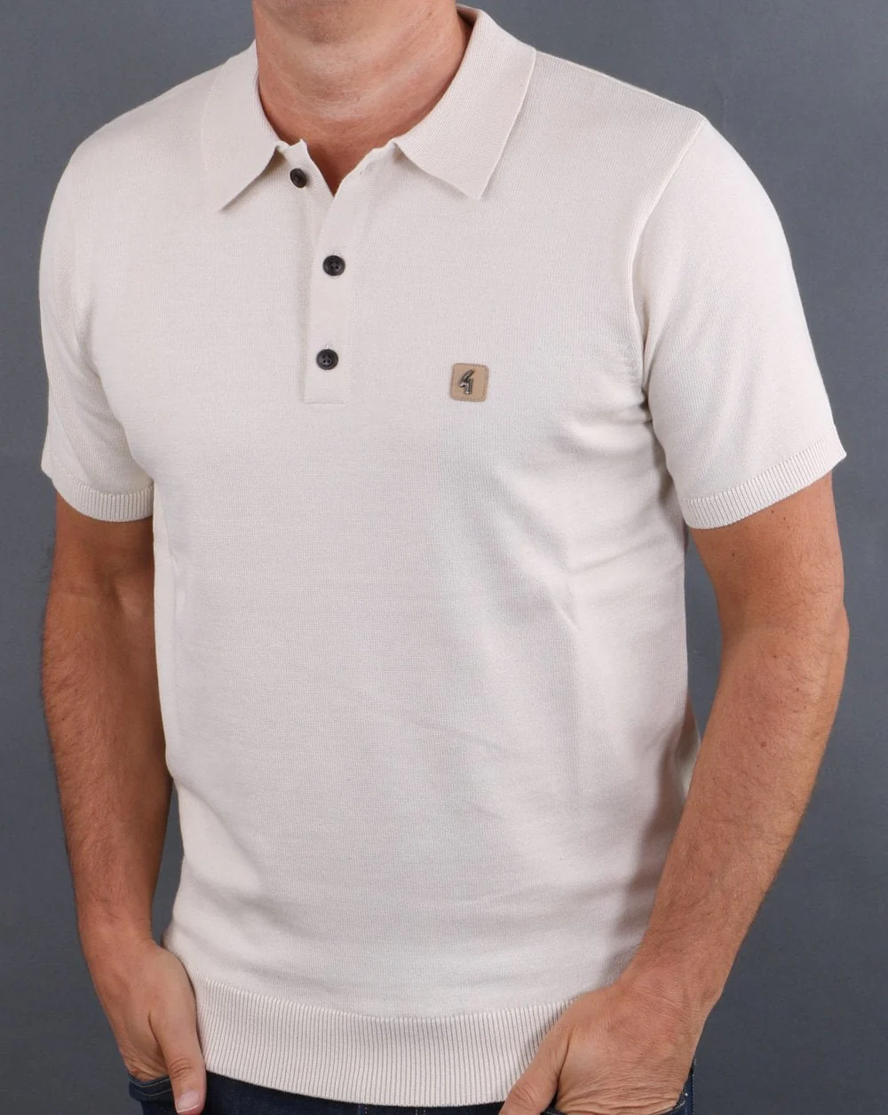Gabicci Vintage Jackson Polo Cream - Image 2