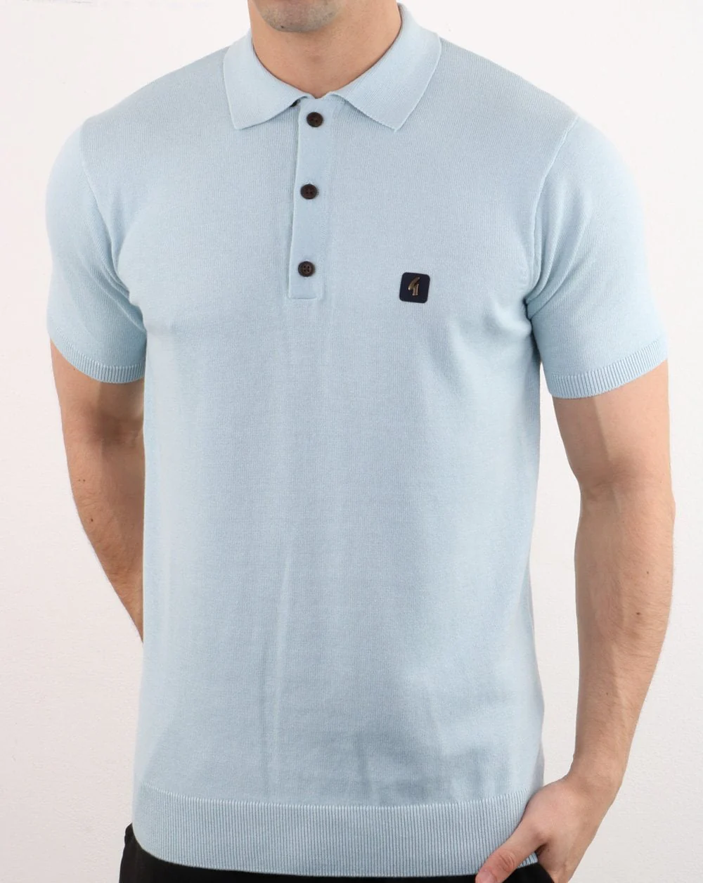 Gabicci Vintage Jackson Polo Shirt Sky Blue - Image 2