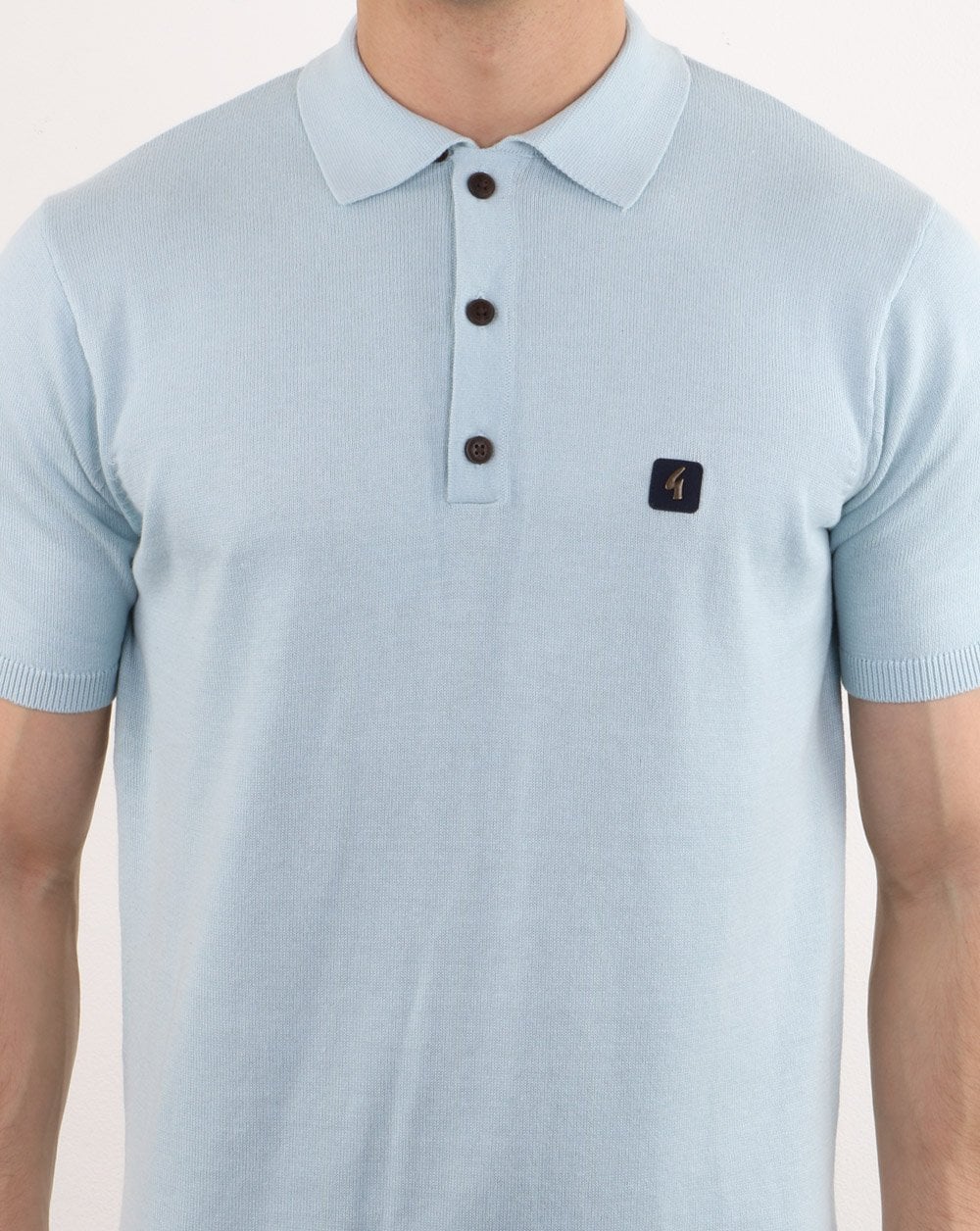 Gabicci Vintage Jackson Polo Shirt Sky Blue - Image 4