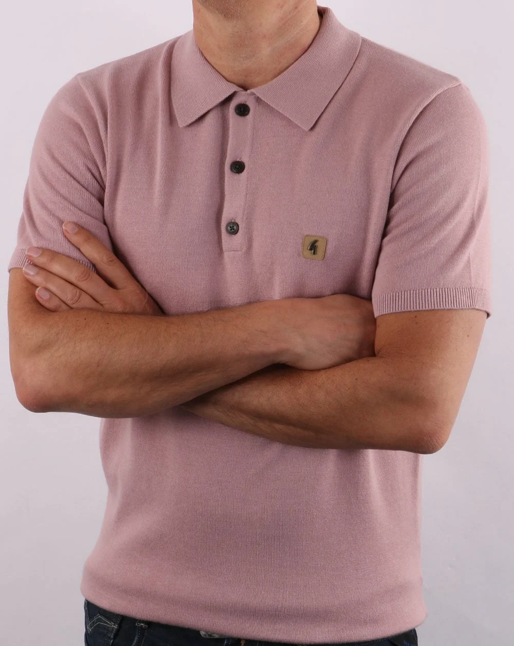 Gabicci Vintage Jackson Polo soft Pink - Image 3