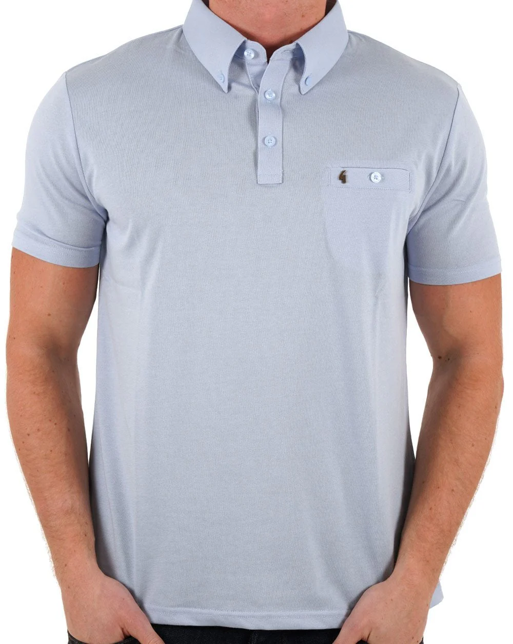 Gabicci Vintage Ladro Polo Shirt Azure - Image 3