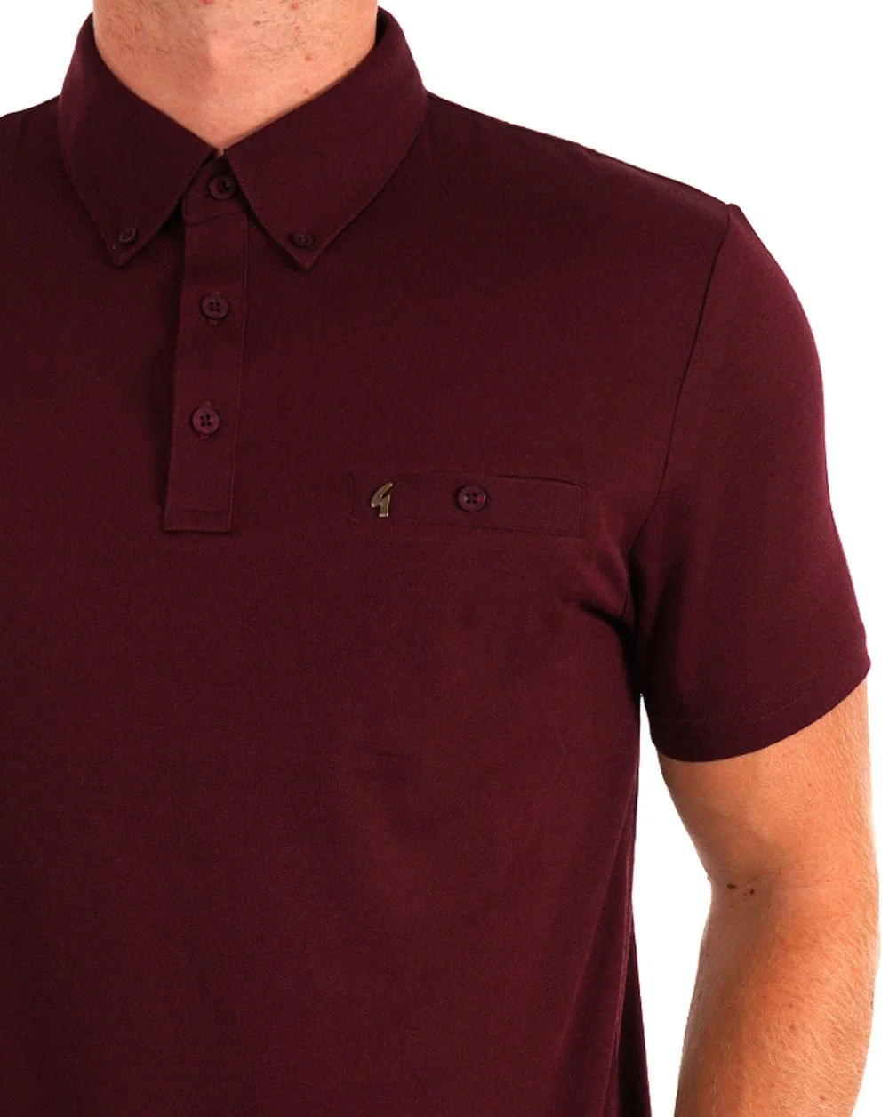 Gabicci Vintage Ladro Polo Shirt Berry - Image 2