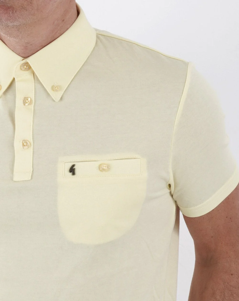 Gabicci Vintage Ladro Polo Shirt Vanilla - Image 2