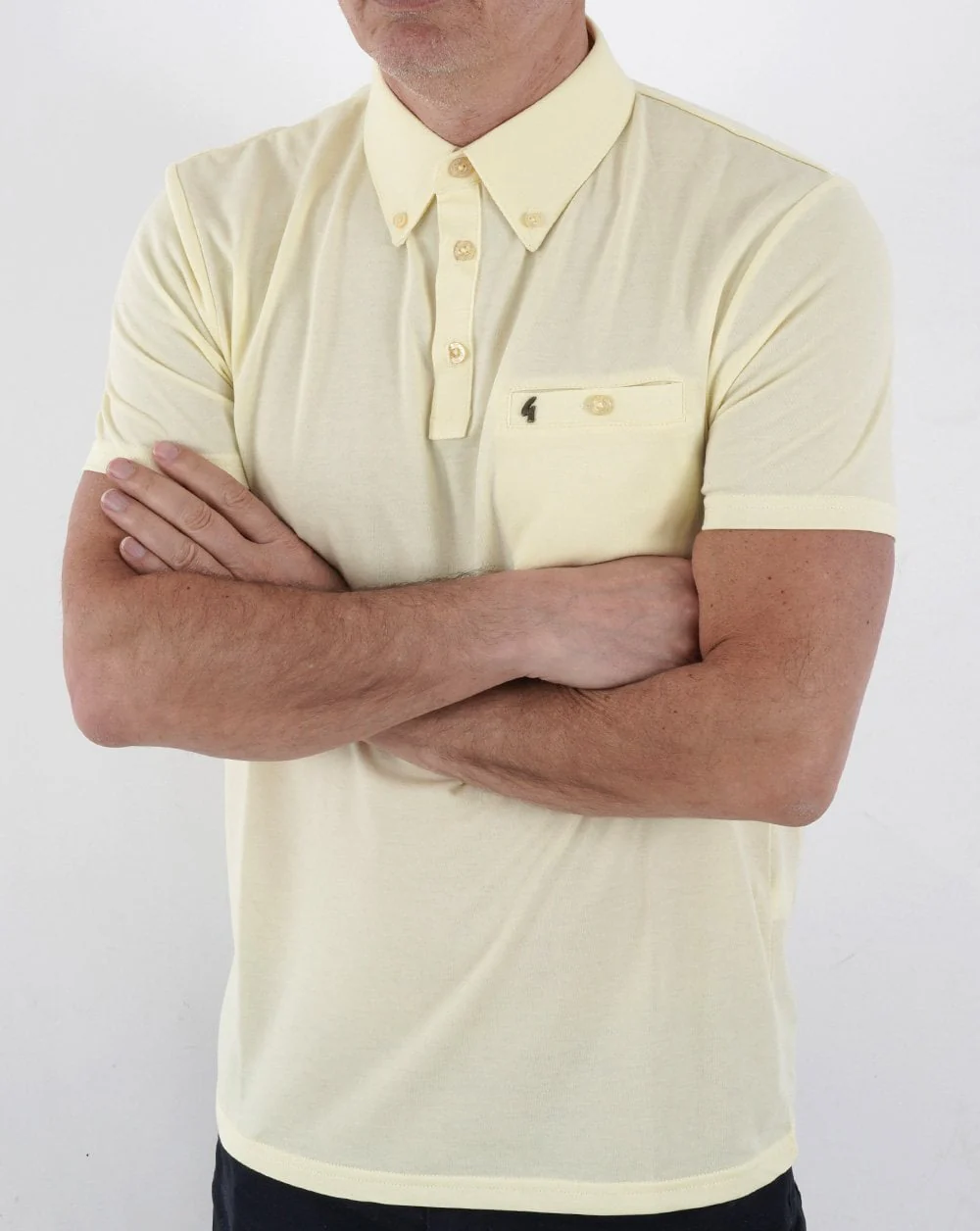 Gabicci Vintage Ladro Polo Shirt Vanilla - Image 3