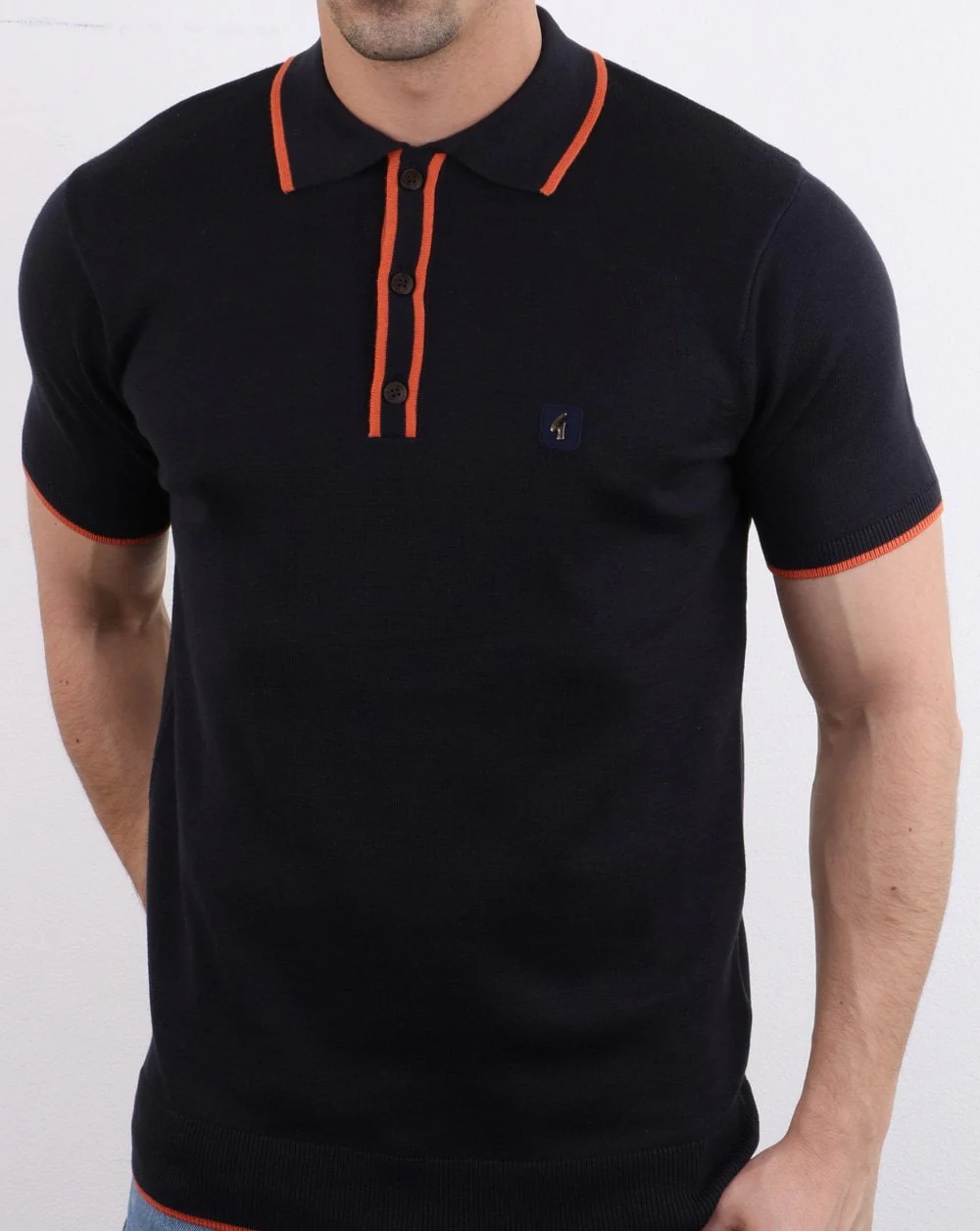 Gabicci Vintage Linekar Polo Shirt Dk Navy - Image 3