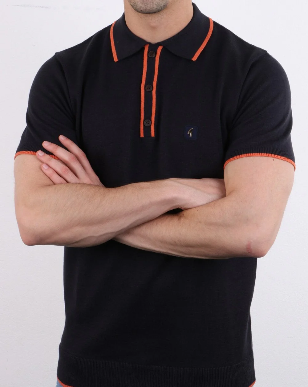 Gabicci Vintage Linekar Polo Shirt Dk Navy - Image 4